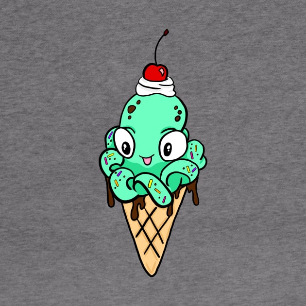 Mint Chip Octo-cone by OceanicBrouhaha